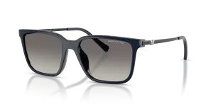 แว่นกันแดด Armani Exchange AX4176SU-8419T3 มุมเฉียง สีน้ำเงินประกาย สำหรับผู้หญิง