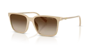 แว่นกันแดด Armani Exchange AX4176SU-842013 มุมเฉียง สีเบจประกาย สำหรับผู้หญิง