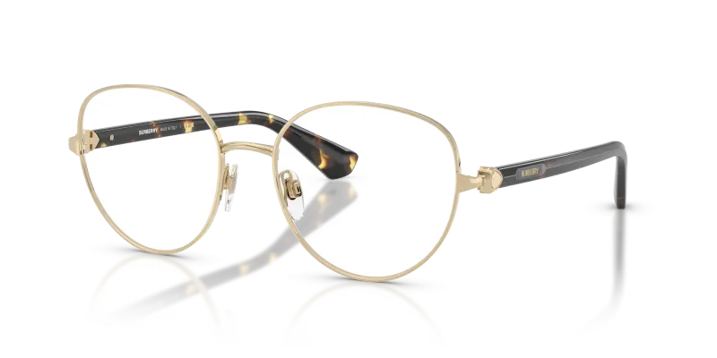 กรอบแว่นสายตา Burberry BE1394-1109 Light Gold แว่นสายตา Burberry BE1394-1109 มุมเฉียง สีทองอ่อน สำหรับผู้หญิง