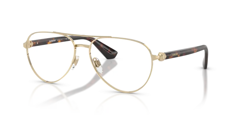 แว่นสายตา Burberry BE1397-1109 มุมเฉียง สีทองอ่อน สำหรับผู้ชาย