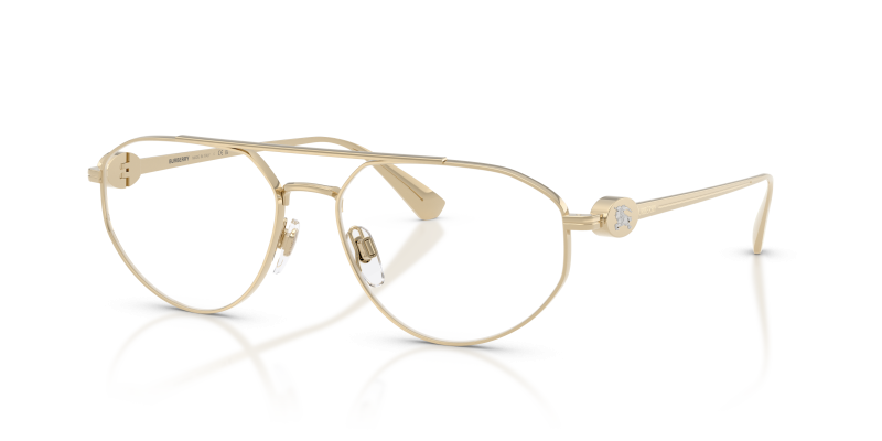 กรอบแว่นสายตา Burberry BE1404-1109 Light Gold แว่นสายตา Burberry BE1404-1109 มุมเฉียง สีทองอ่อน สำหรับผู้หญิง