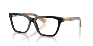 แว่นสายตา Burberry BE2440F-4161 มุมเฉียง สีดำ สำหรับผู้หญิง