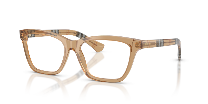 กรอบแว่นสายตา Burberry BE2440F-4164 Beige แว่นสายตา Burberry BE2440F-4164 มุมเฉียง สีเบจ สำหรับผู้หญิง