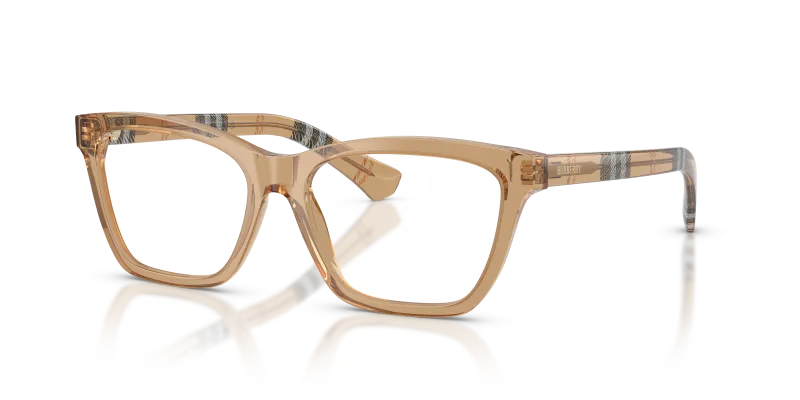 กรอบแว่นสายตา Burberry BE2440F-4164 Beige แว่นสายตา Burberry BE2440F-4164 มุมเฉียง สีเบจ สำหรับผู้หญิง