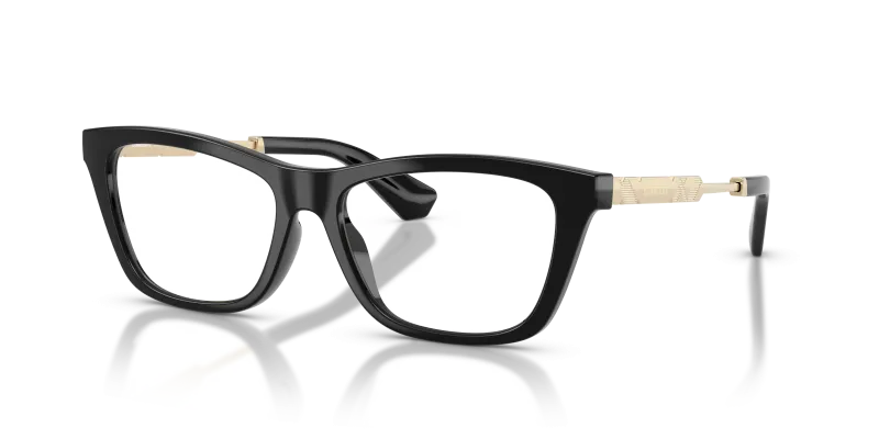 กรอบแว่นสายตา Burberry BE2442U-3001 Black แว่นสายตา Burberry BE2442U-3001 มุมเฉียง สีดำ สำหรับผู้หญิง