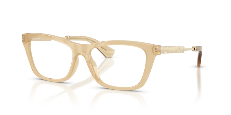 กรอบแว่นสายตา Burberry BE2442U-4198 Yellow แว่นสายตา Burberry BE2442U-4198 มุมเฉียง สีเหลือง สำหรับผู้หญิง