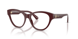 แว่นสายตา Burberry BE2458-4119 มุมเฉียง สีบอร์โด สำหรับผู้หญิง