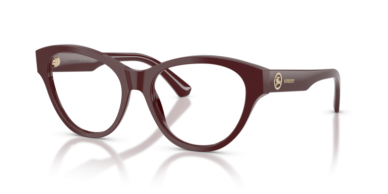 แว่นสายตา Burberry BE2458-4119 มุมเฉียง สีบอร์โด สำหรับผู้หญิง