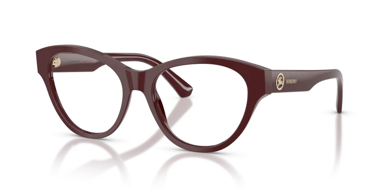 แว่นสายตา Burberry BE2458-4119 มุมเฉียง สีบอร์โด สำหรับผู้หญิง
