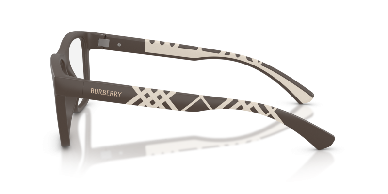 แว่นสายตา Burberry BE2464U-4234 มุมข้าง ขาแว่นน้ำตาลเนื้อแมท/ยางสีเบจ