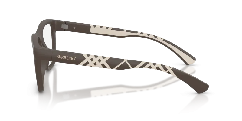 แว่นสายตา Burberry BE2464U-4234 มุมข้าง ขาแว่นน้ำตาลเนื้อแมท/ยางสีเบจ