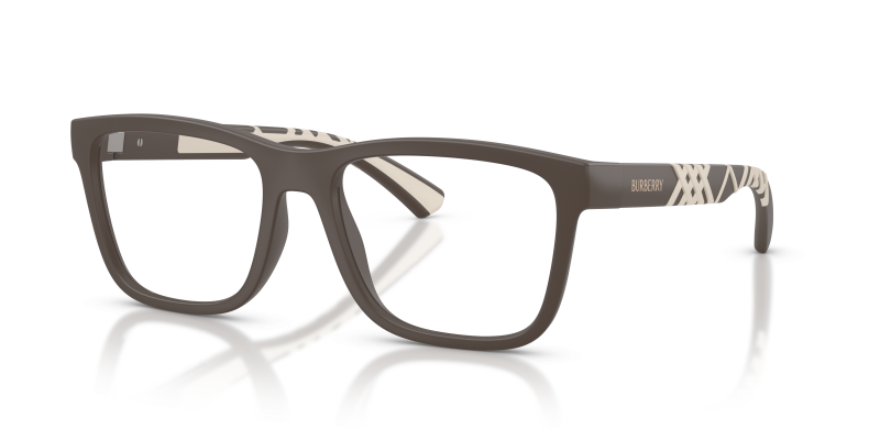 กรอบแว่นสายตา Burberry BE2464U-4234 Matte Brown แว่นสายตา Burberry BE2464U-4234 มุมเฉียง สีน้ำตาลด้าน สำหรับผู้ชาย