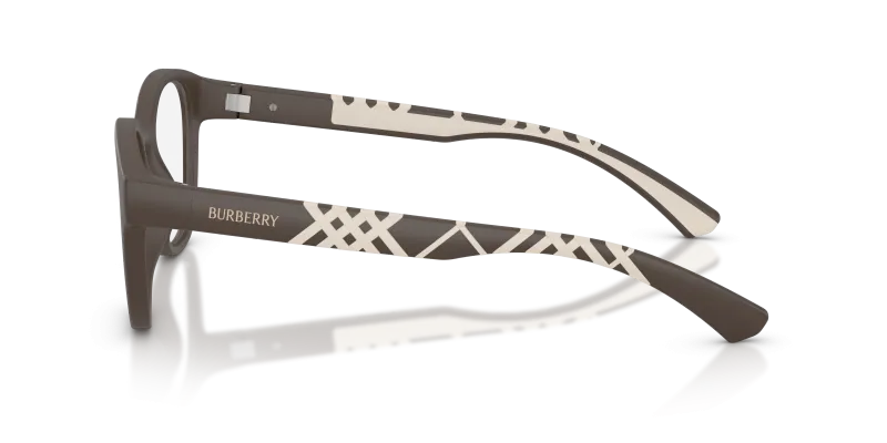 แว่นสายตา Burberry BE2465U-4234 มุมข้าง ขาแว่นน้ำตาลเนื้อแมท/ยางสีเบจ