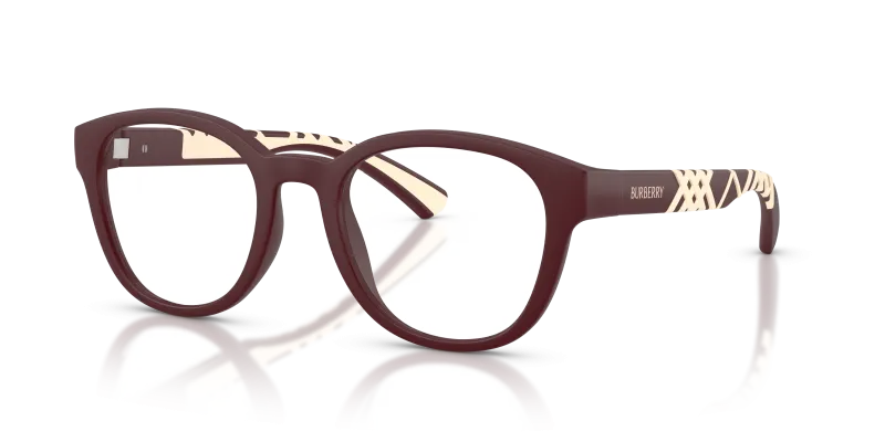 กรอบแว่นสายตา Burberry BE2465U-4262 Matte Bordeaux แว่นสายตา Burberry BE2465U-4262 มุมเฉียง สี Matte Bordeaux สำหรับผู้ชาย