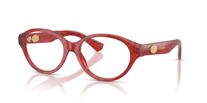 กรอบแว่นสายตา Burberry BE2466F-4257 Bordeaux Havana แว่นสายตา Burberry BE2466F-4257 มุมเฉียง สีฮาวานาบอร์โด สำหรับผู้หญิง
