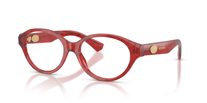 กรอบแว่นสายตา Burberry BE2466F-4257 Bordeaux Havana แว่นสายตา Burberry BE2466F-4257 มุมเฉียง สีฮาวานาบอร์โด สำหรับผู้หญิง