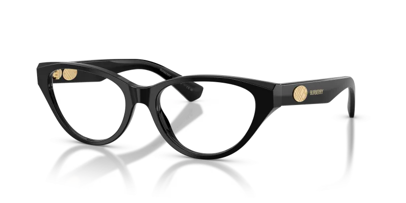 กรอบแว่นสายตา Burberry BE2467F-3001 Black แว่นสายตา Burberry BE2467F-3001 มุมเฉียง สีดำ สำหรับผู้หญิง