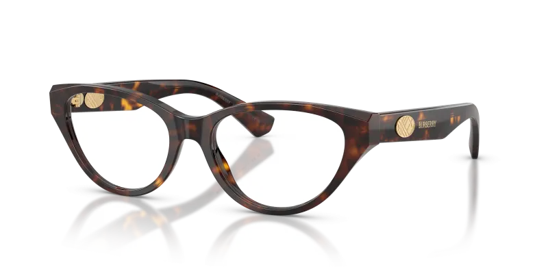 แว่นสายตา Burberry BE2467F-3002 มุมเฉียง สีฮาวานาเข้ม สำหรับผู้หญิง