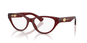 แว่นสายตา Burberry BE2467F-4192 มุมเฉียง สีบอร์โด สำหรับผู้หญิง