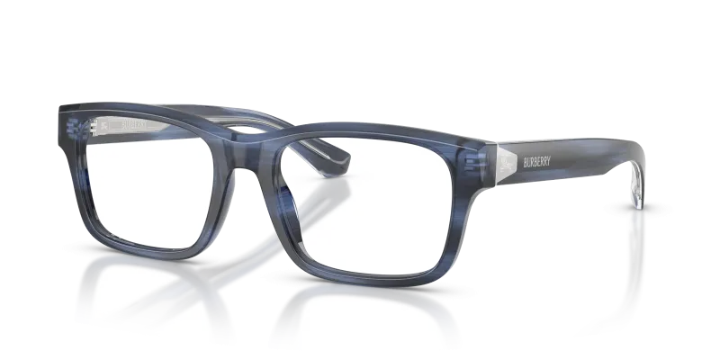 แว่นสายตา Burberry BE2469F-4255 มุมเฉียง สีแถบน้ำเงิน สำหรับผู้ชาย