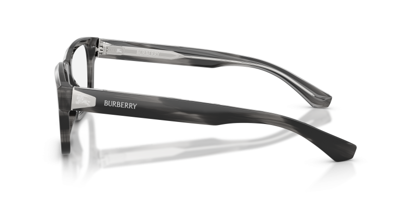 แว่นสายตา Burberry BE2469F-4254 มุมข้าง ขาแว่นด้านบนสีเขียวลายทางบนสีคริสตัล