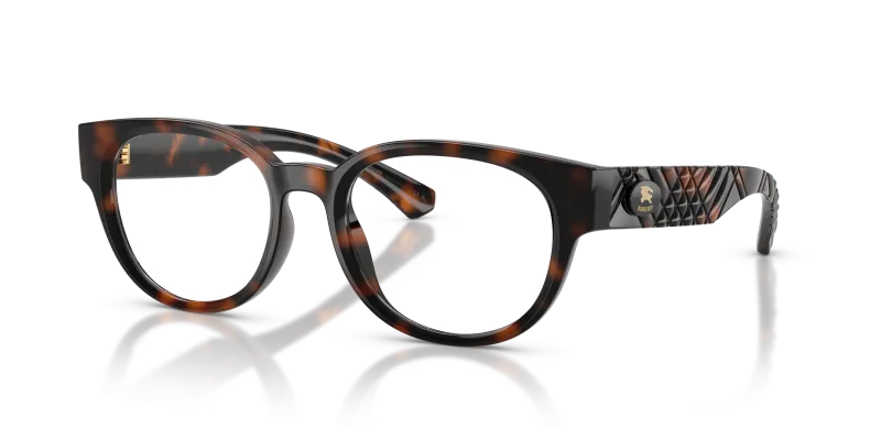 กรอบแว่นสายตา Burberry BE2470U-3002 Dark Havana แว่นสายตา Burberry BE2470U-3002 มุมเฉียง สีฮาวานาเข้ม สำหรับผู้หญิง