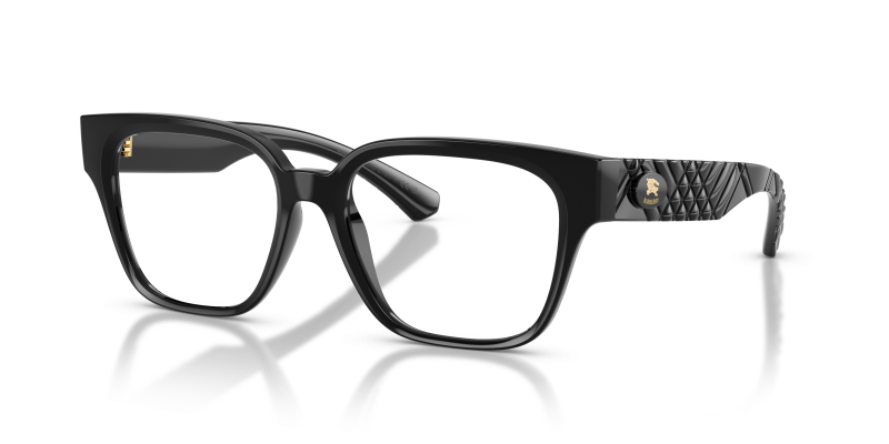 กรอบแว่นสายตา Burberry BE2471U-3001 Black แว่นสายตา Burberry BE2471U-3001 มุมเฉียง สีดำ สำหรับผู้หญิง