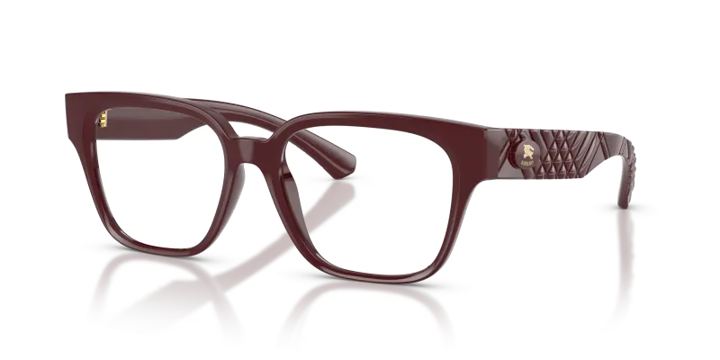 แว่นสายตา Burberry BE2471U-4259 มุมเฉียง สีบอร์โด สำหรับผู้หญิง