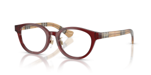 แว่นสายตา Burberry BE2473D-4176 มุมเฉียง สีบอร์โด สำหรับผู้หญิง