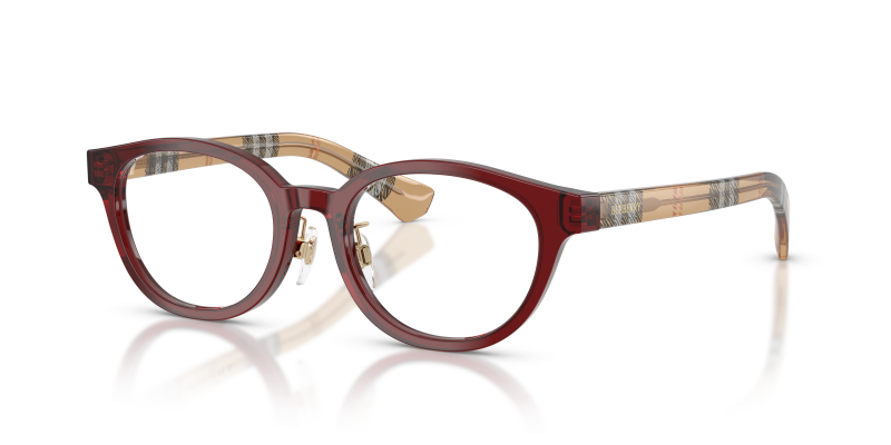 กรอบแว่นสายตา Burberry BE2473D-4176 Bordeaux แว่นสายตา Burberry BE2473D-4176 มุมเฉียง สีบอร์โด สำหรับผู้หญิง