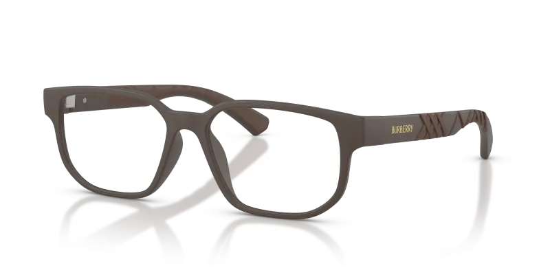 กรอบแว่นสายตา Burberry BE2474D-4234 Matte Brown แว่นสายตา Burberry BE2474D-4234 มุมเฉียง สีน้ำตาลด้าน สำหรับผู้ชาย