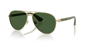 แว่นกันแดด Burberry BE3167-110971 มุมเฉียง สีทองอ่อน สำหรับผู้ชาย
