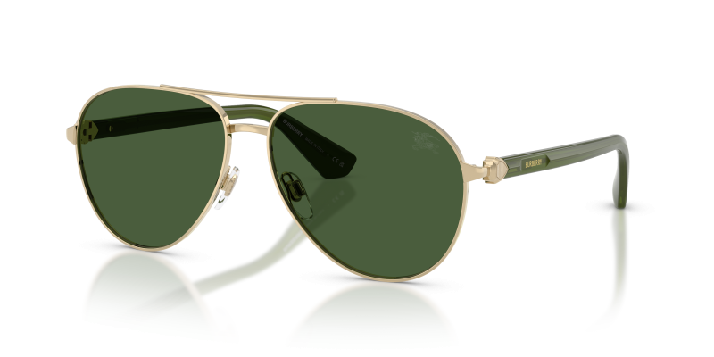 แว่นกันแดด Burberry BE3167-110971 Light Gold Dark Green แว่นกันแดด Burberry BE3167-110971 มุมเฉียง สีทองอ่อน สำหรับผู้ชาย