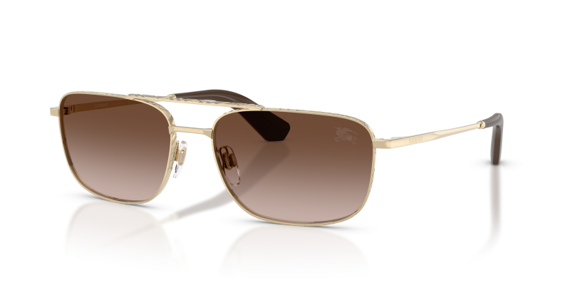 แว่นกันแดด Burberry BE3170-110913 มุมเฉียง สีทองอ่อน สำหรับผู้ชาย