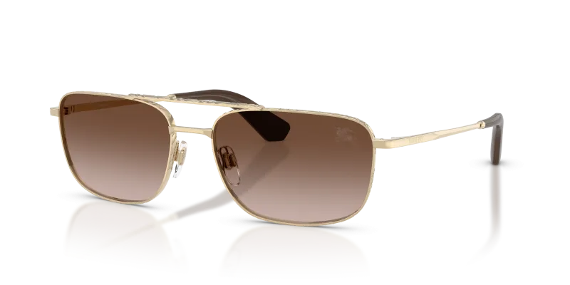 แว่นกันแดด Burberry BE3170-110913 มุมเฉียง สีทองอ่อน สำหรับผู้ชาย