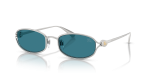 แว่นกันแดด Burberry BE3177-100580 Silver Blue แว่นกันแดด Burberry BE3177-100580 มุมเฉียง สีเงิน สำหรับผู้หญิง