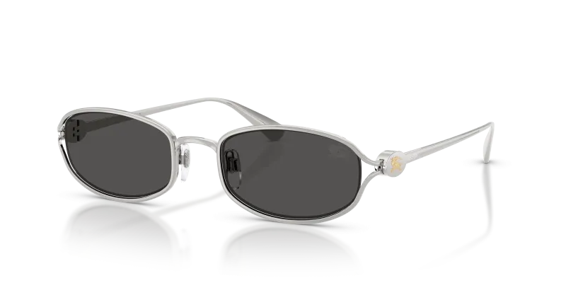 แว่นกันแดด Burberry BE3177-100587 Silver Dark Grey แว่นกันแดด Burberry BE3177-100587 มุมเฉียง สีเงิน สำหรับผู้หญิง
