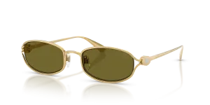 แว่นกันแดด Burberry BE3177-1017/2 มุมเฉียง สีทอง สำหรับผู้หญิง