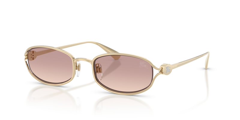 แว่นกันแดด Burberry BE3177-110913 มุมเฉียง สีทองอ่อน สำหรับผู้หญิง