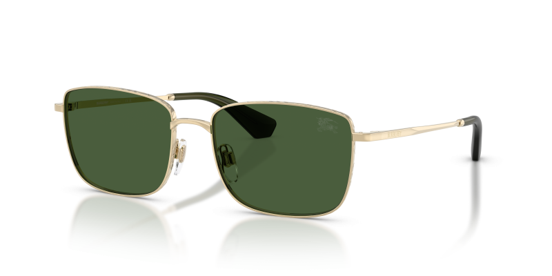 แว่นกันแดด Burberry BE3178-110971 Light Gold Dark Green แว่นกันแดด Burberry BE3178-110971 มุมเฉียง สีทองอ่อน สำหรับผู้ใช้ทุกเพศ