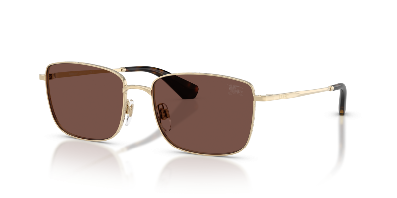 แว่นกันแดด Burberry BE3178-110973 Light Gold Black Chocolate แว่นกันแดด Burberry BE3178-110973 มุมเฉียง สีทองอ่อน สำหรับผู้ใช้ทุกเพศ