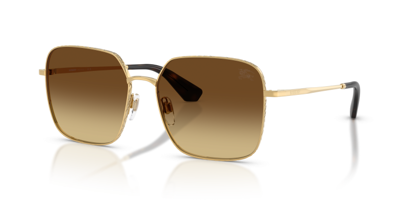 แว่นกันแดด Burberry BE3180-101713 มุมเฉียง สีทอง สำหรับผู้หญิง