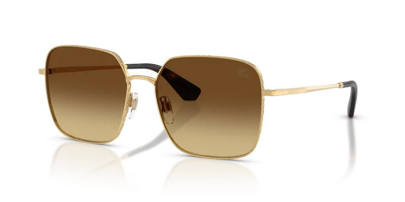 แว่นกันแดด Burberry BE3180-101713 Gold Brown Gradient แว่นกันแดด Burberry BE3180-101713 มุมเฉียง สีทอง สำหรับผู้หญิง