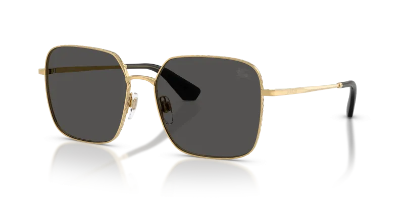 แว่นกันแดด Burberry BE3180-101787 Gold Dark Grey แว่นกันแดด Burberry BE3180-101787 มุมเฉียง สีทอง สำหรับผู้หญิง