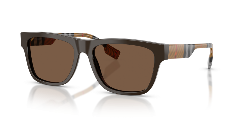แว่นกันแดด Burberry BE4293-425273 Brown Brown แว่นกันแดด Burberry BE4293-425273 มุมเฉียง สีน้ำตาล สำหรับผู้ชาย
