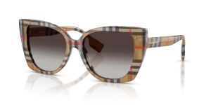 แว่นกันแดด Burberry BE4393-39448G มุมเฉียง สี Vintage Check สำหรับผู้หญิง