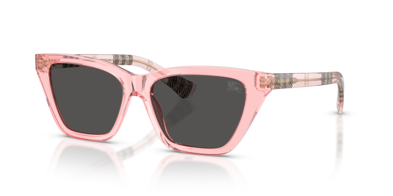 แว่นกันแดด Burberry BE4468F-424987 Pink Dark Grey แว่นกันแดด Burberry BE4468F-424987 มุมเฉียง สีชมพู สำหรับผู้หญิง
