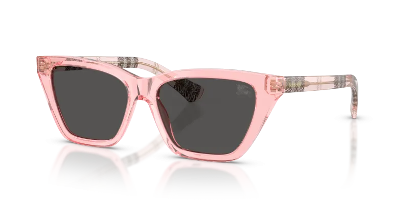 แว่นกันแดด Burberry BE4468F-424987 Pink Dark Grey แว่นกันแดด Burberry BE4468F-424987 มุมเฉียง สีชมพู สำหรับผู้หญิง