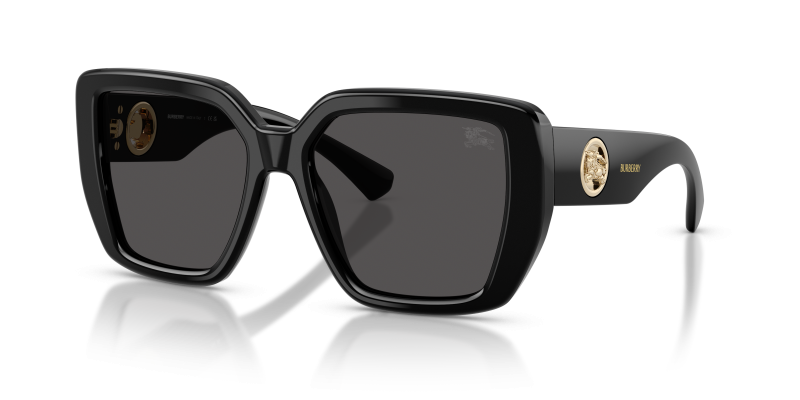 แว่นกันแดด Burberry BE4471F-300187 Black Dark Grey แว่นกันแดด Burberry BE4471F-300187 มุมเฉียง สีดำ สำหรับผู้หญิง
