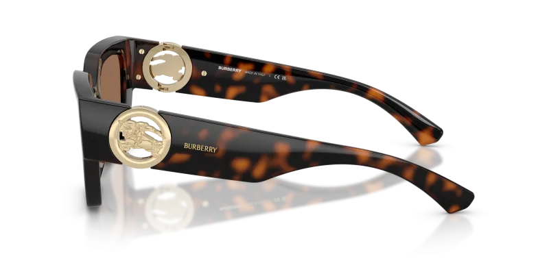 แว่นกันแดด Burberry BE4472U-300273 มุมข้าง ขาแว่นสีฮาวานาเข้ม